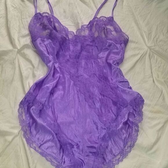 by VAL MODE VINTAGE  BABY DOLL TEDDY LINGERIE NIGHTY sz M Never worn - Picture 1 of 12